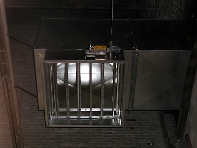 Roof mounted fresh air inlet damper The system described above has been in