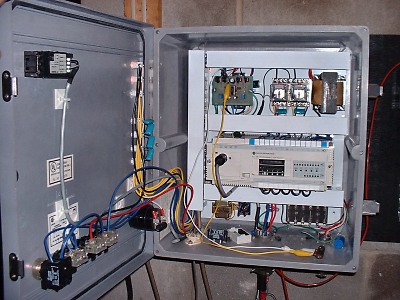 Interior view of the solar tracking controller