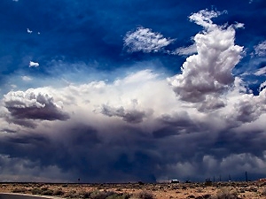 Thunderstorm in Desert, I-25, NM - June 2004