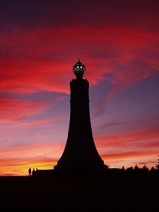 War Memorial at sunset. Mt. Greylock. Adams, MA - June 2006