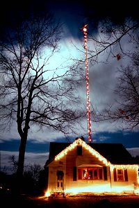 Christmas lights, Florence, MA - December, 2001.