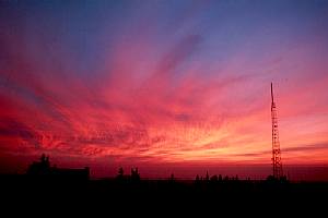 Sunset, Mt. Greylock, Adams, MA - October, 2000.