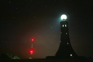 Night view, summit of Mt. Greylock, Adams, MA - October, 2000.