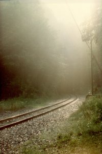 Sunshower at Hoosac Tunnel Eastern portal, Florida, MA - May, 1983