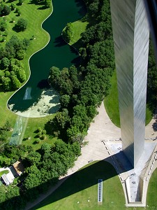 Looking down