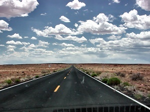 Road to Meteor Crater, near Winslow, AZ