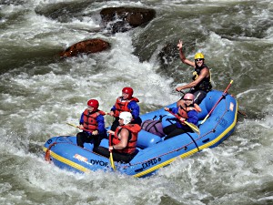 White water rafters on Arkansas River